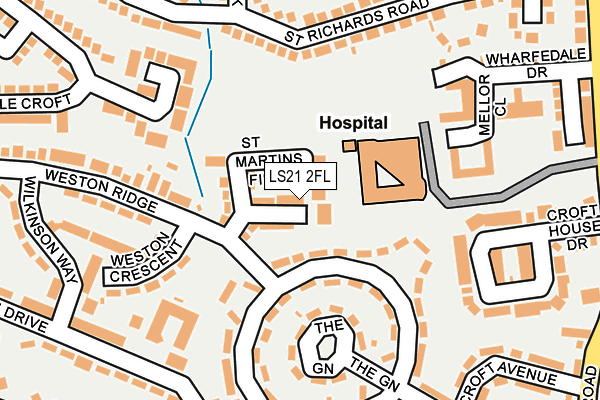 LS21 2FL map - OS OpenMap – Local (Ordnance Survey)