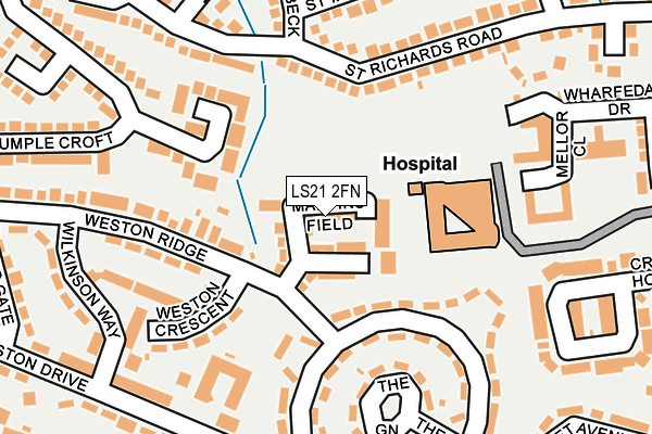 LS21 2FN map - OS OpenMap – Local (Ordnance Survey)
