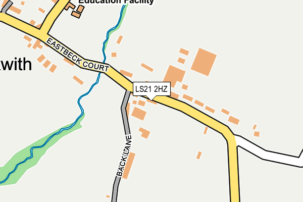 LS21 2HZ map - OS OpenMap – Local (Ordnance Survey)
