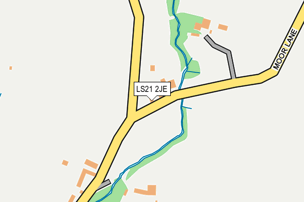 LS21 2JE map - OS OpenMap – Local (Ordnance Survey)