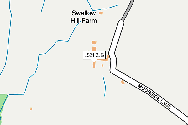 LS21 2JG map - OS OpenMap – Local (Ordnance Survey)
