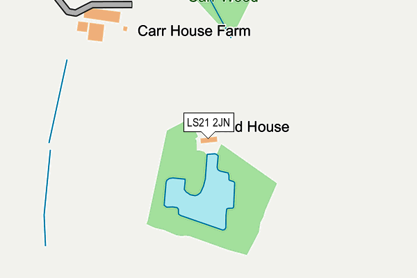 LS21 2JN map - OS OpenMap – Local (Ordnance Survey)