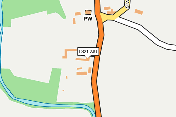 LS21 2JU map - OS OpenMap – Local (Ordnance Survey)