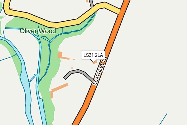 LS21 2LA map - OS OpenMap – Local (Ordnance Survey)