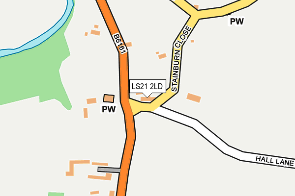 LS21 2LD map - OS OpenMap – Local (Ordnance Survey)
