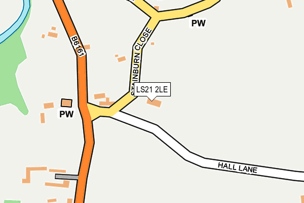 LS21 2LE map - OS OpenMap – Local (Ordnance Survey)