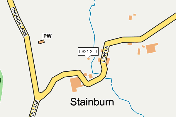 LS21 2LJ map - OS OpenMap – Local (Ordnance Survey)