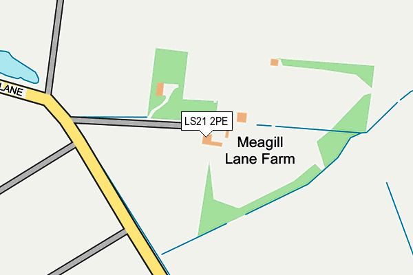 LS21 2PE map - OS OpenMap – Local (Ordnance Survey)