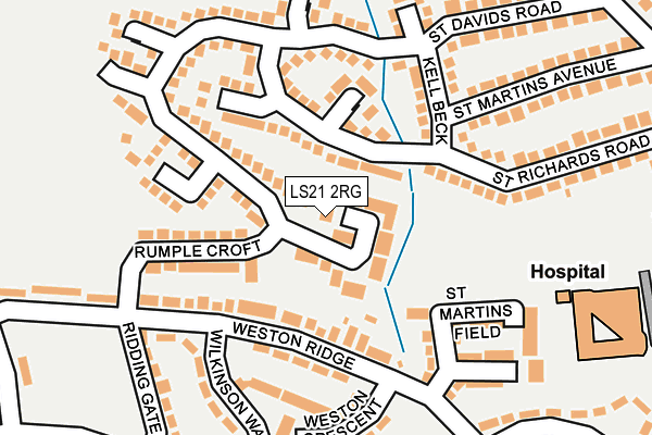 LS21 2RG map - OS OpenMap – Local (Ordnance Survey)