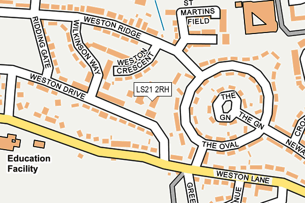 LS21 2RH map - OS OpenMap – Local (Ordnance Survey)