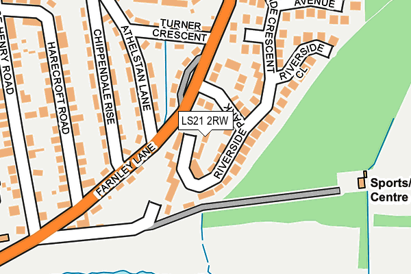 LS21 2RW map - OS OpenMap – Local (Ordnance Survey)