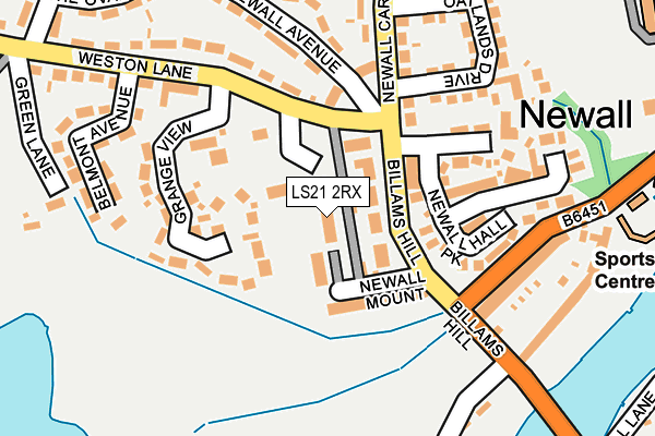 LS21 2RX map - OS OpenMap – Local (Ordnance Survey)
