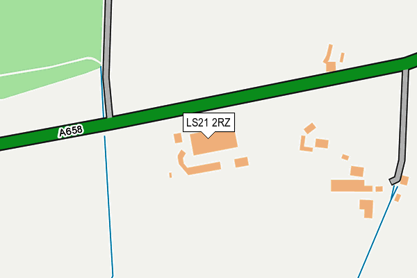LS21 2RZ map - OS OpenMap – Local (Ordnance Survey)
