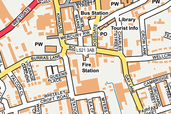 LS21 3AB map - OS OpenMap – Local (Ordnance Survey)