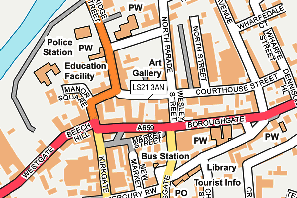 LS21 3AN map - OS OpenMap – Local (Ordnance Survey)