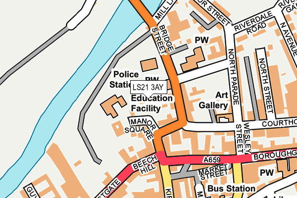 LS21 3AY map - OS OpenMap – Local (Ordnance Survey)