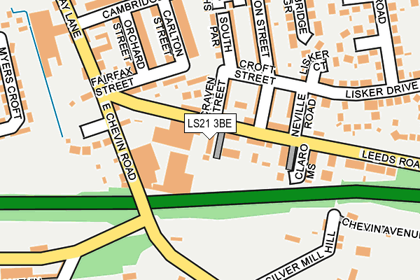 LS21 3BE map - OS OpenMap – Local (Ordnance Survey)