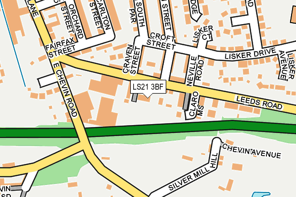 LS21 3BF map - OS OpenMap – Local (Ordnance Survey)