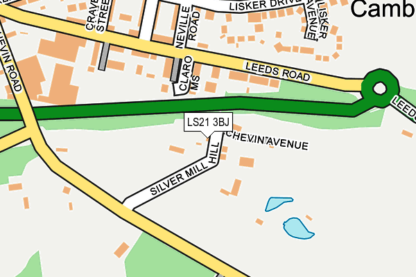 LS21 3BJ map - OS OpenMap – Local (Ordnance Survey)
