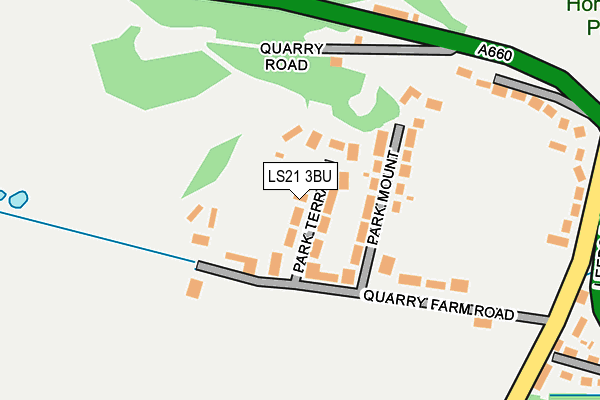 LS21 3BU map - OS OpenMap – Local (Ordnance Survey)