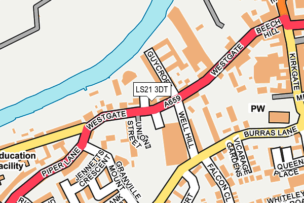 LS21 3DT map - OS OpenMap – Local (Ordnance Survey)