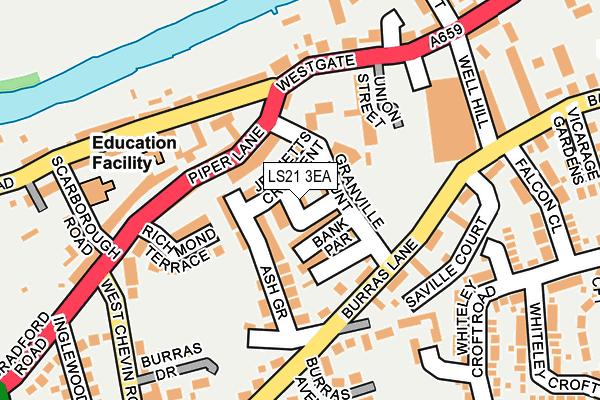LS21 3EA map - OS OpenMap – Local (Ordnance Survey)