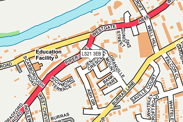 LS21 3EB map - OS OpenMap – Local (Ordnance Survey)