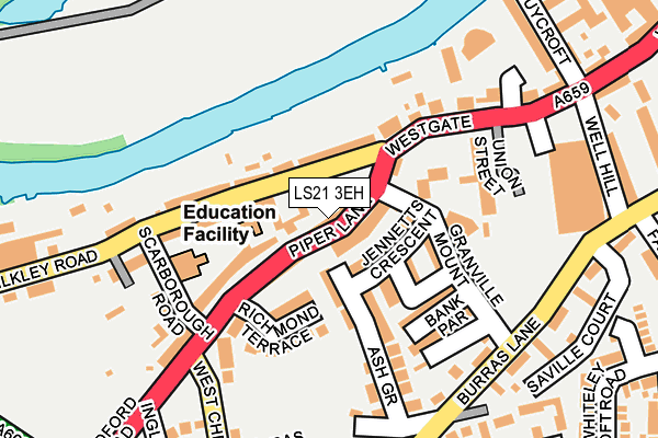 LS21 3EH map - OS OpenMap – Local (Ordnance Survey)