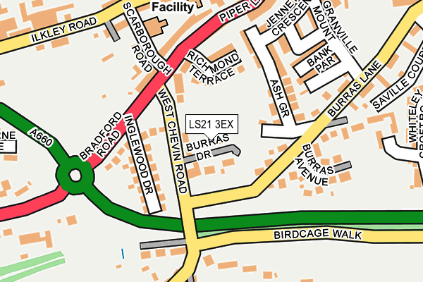 LS21 3EX map - OS OpenMap – Local (Ordnance Survey)