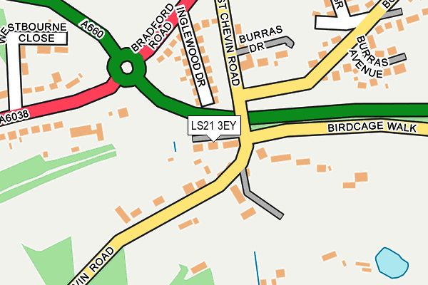 LS21 3EY map - OS OpenMap – Local (Ordnance Survey)