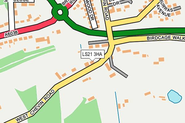 LS21 3HA map - OS OpenMap – Local (Ordnance Survey)