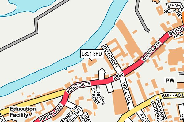LS21 3HD map - OS OpenMap – Local (Ordnance Survey)