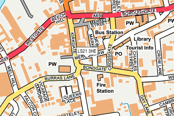 LS21 3HE map - OS OpenMap – Local (Ordnance Survey)