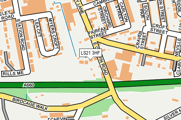 LS21 3HF map - OS OpenMap – Local (Ordnance Survey)