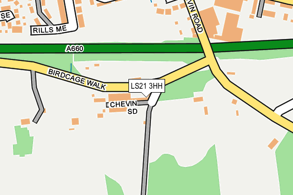 LS21 3HH map - OS OpenMap – Local (Ordnance Survey)