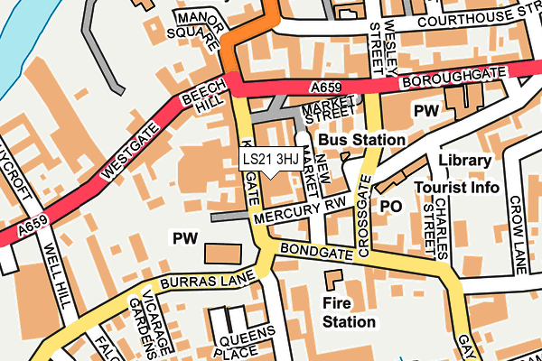LS21 3HJ map - OS OpenMap – Local (Ordnance Survey)