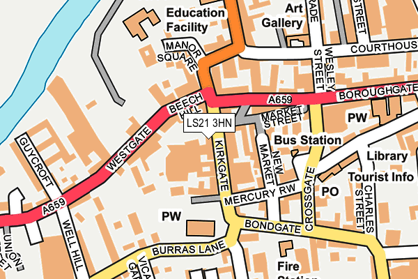 LS21 3HN map - OS OpenMap – Local (Ordnance Survey)