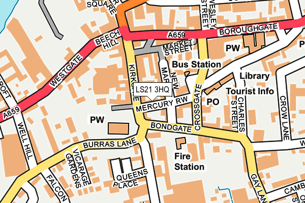 LS21 3HQ map - OS OpenMap – Local (Ordnance Survey)