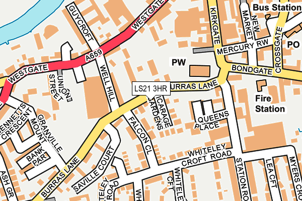 Map of WETHERBY FILM THEATRE LTD at local scale