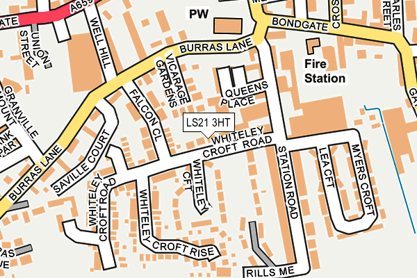 LS21 3HT map - OS OpenMap – Local (Ordnance Survey)