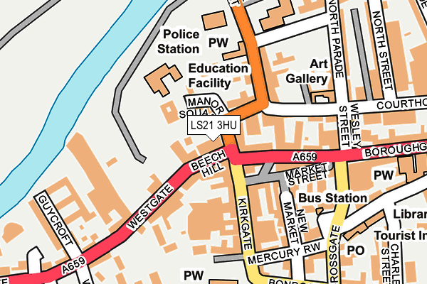 LS21 3HU map - OS OpenMap – Local (Ordnance Survey)