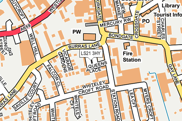 LS21 3HY map - OS OpenMap – Local (Ordnance Survey)