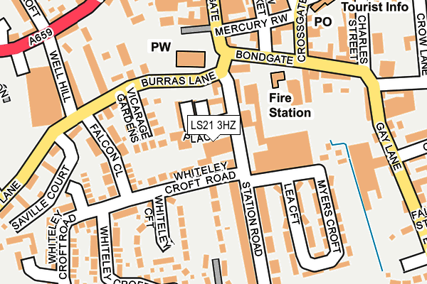 LS21 3HZ map - OS OpenMap – Local (Ordnance Survey)