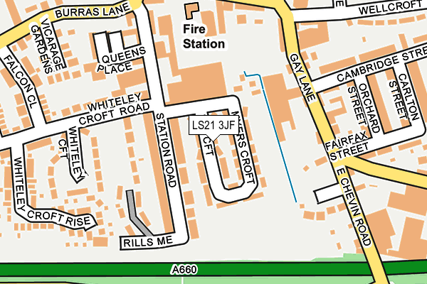 LS21 3JF map - OS OpenMap – Local (Ordnance Survey)