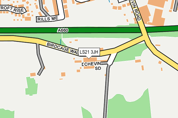 LS21 3JH map - OS OpenMap – Local (Ordnance Survey)