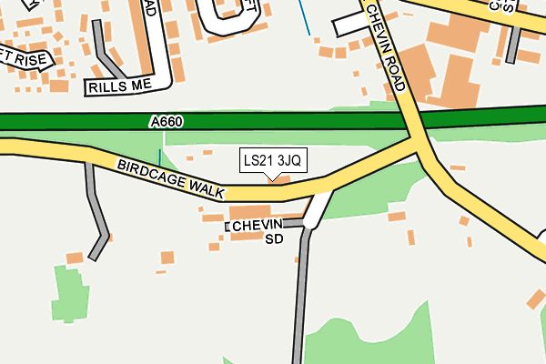 LS21 3JQ map - OS OpenMap – Local (Ordnance Survey)