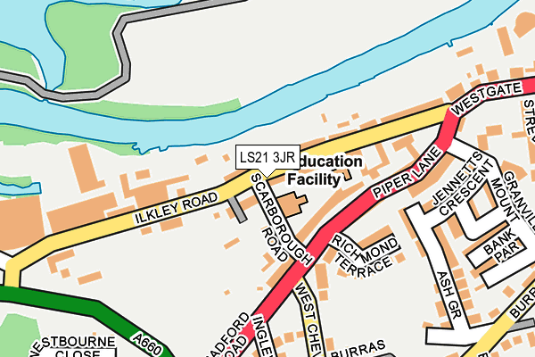 LS21 3JR map - OS OpenMap – Local (Ordnance Survey)