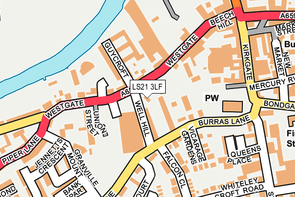 LS21 3LF map - OS OpenMap – Local (Ordnance Survey)