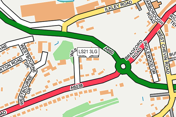 LS21 3LG map - OS OpenMap – Local (Ordnance Survey)