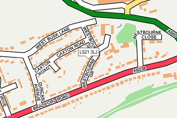 LS21 3LJ map - OS OpenMap – Local (Ordnance Survey)